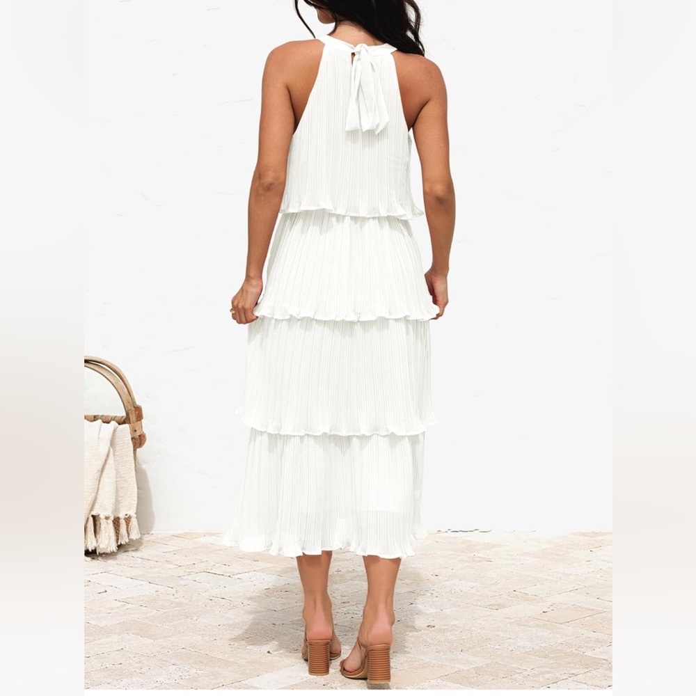 White Ruffled Dress - Picture 3 of 7
